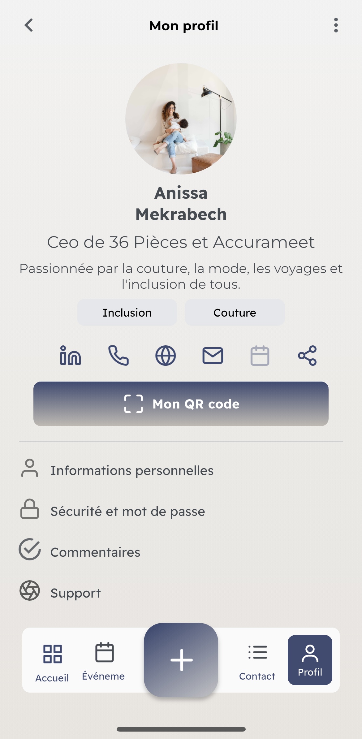 App Showcase Screenshot Detail contact